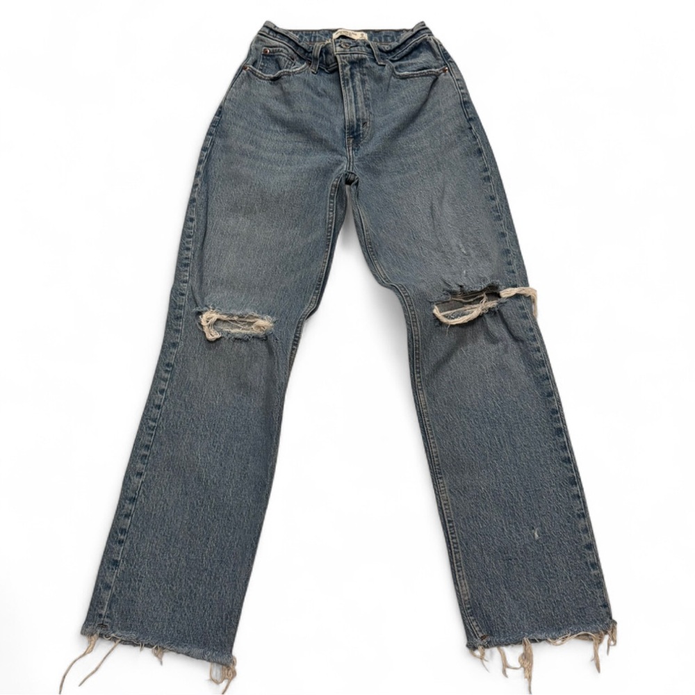 abercrombie and fitch the 90’s straight ultra high rise curve love